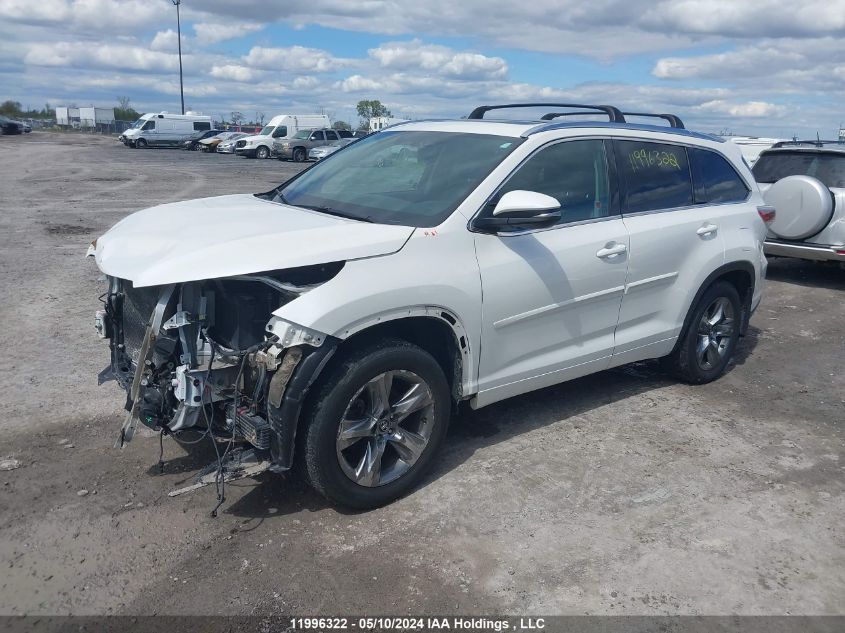 2016 Toyota Highlander Limited VIN: 5TDDKRFHXGS260247 Lot: 11996322