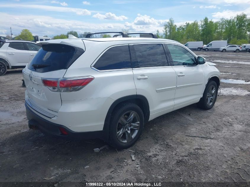 2016 Toyota Highlander Limited VIN: 5TDDKRFHXGS260247 Lot: 11996322