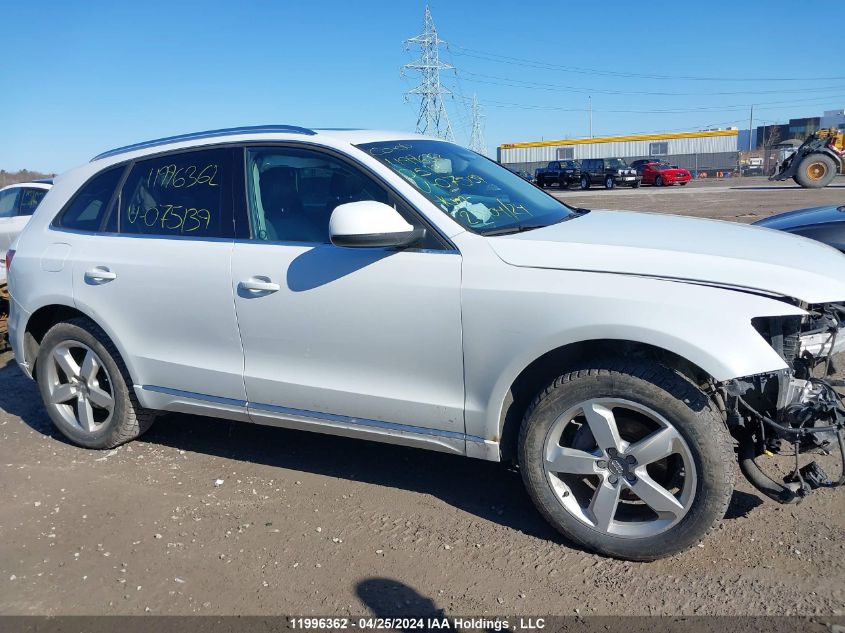 2013 Audi Q5 VIN: WA1VFCFP2DA075139 Lot: 11996362