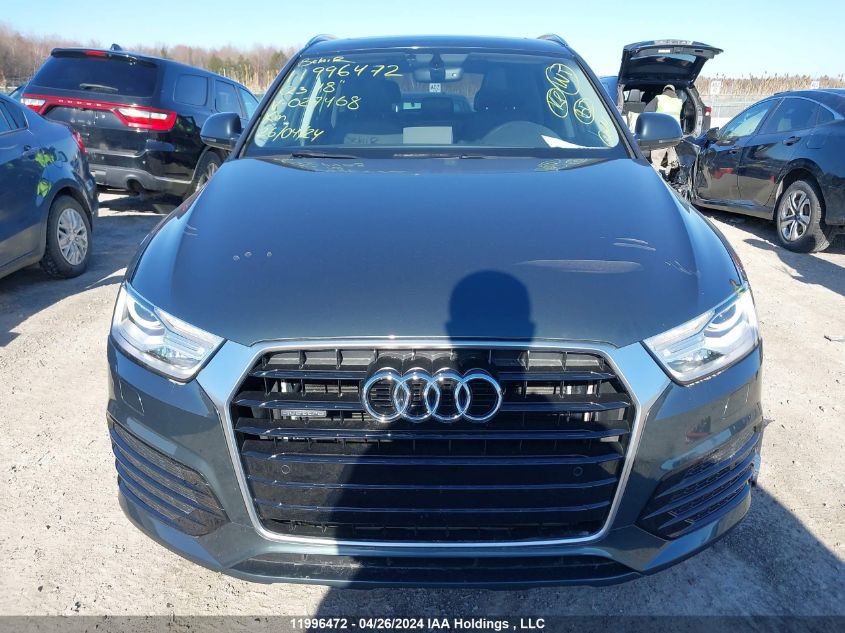 2018 Audi Q3 VIN: WA1JCCFS0JR027468 Lot: 11996472