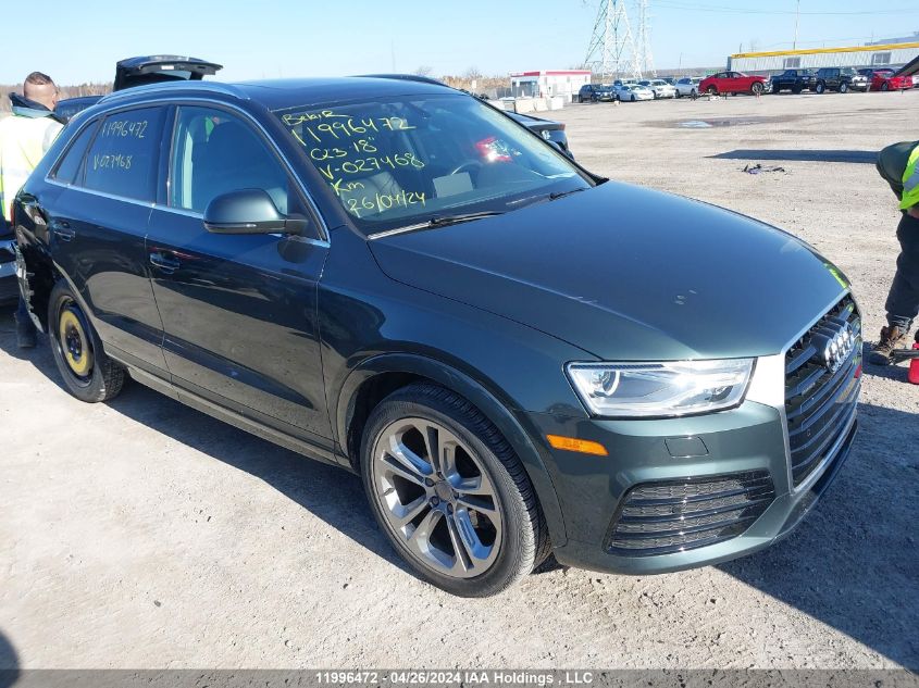 2018 Audi Q3 VIN: WA1JCCFS0JR027468 Lot: 11996472