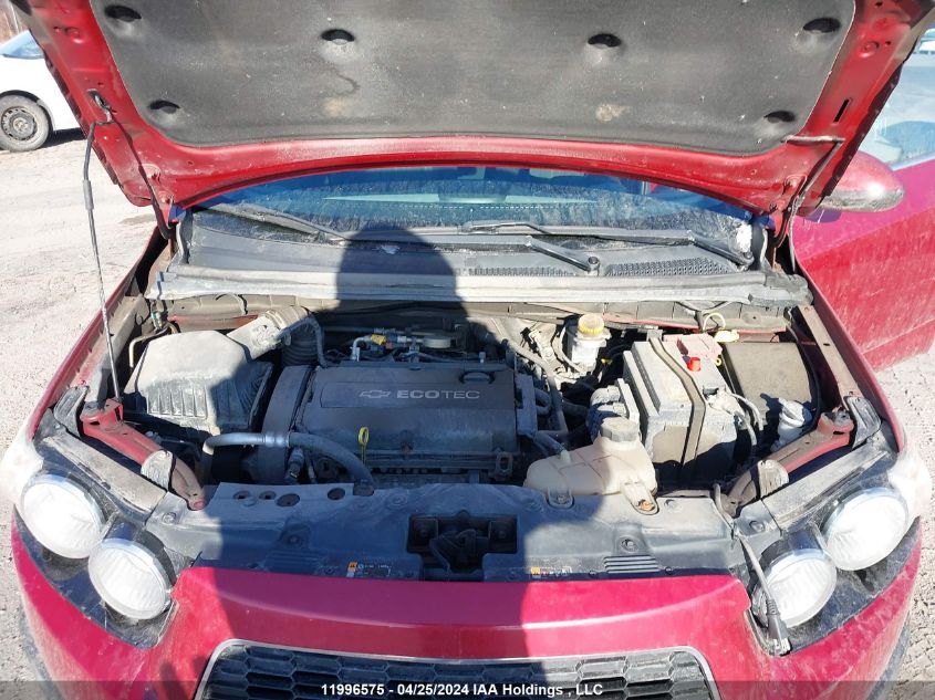 2012 Chevrolet Sonic Lt VIN: 1G1JC6EH1C4205510 Lot: 11996575