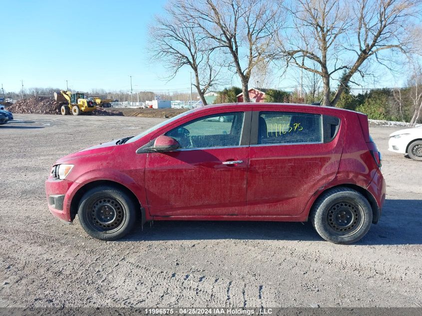 2012 Chevrolet Sonic Lt VIN: 1G1JC6EH1C4205510 Lot: 11996575