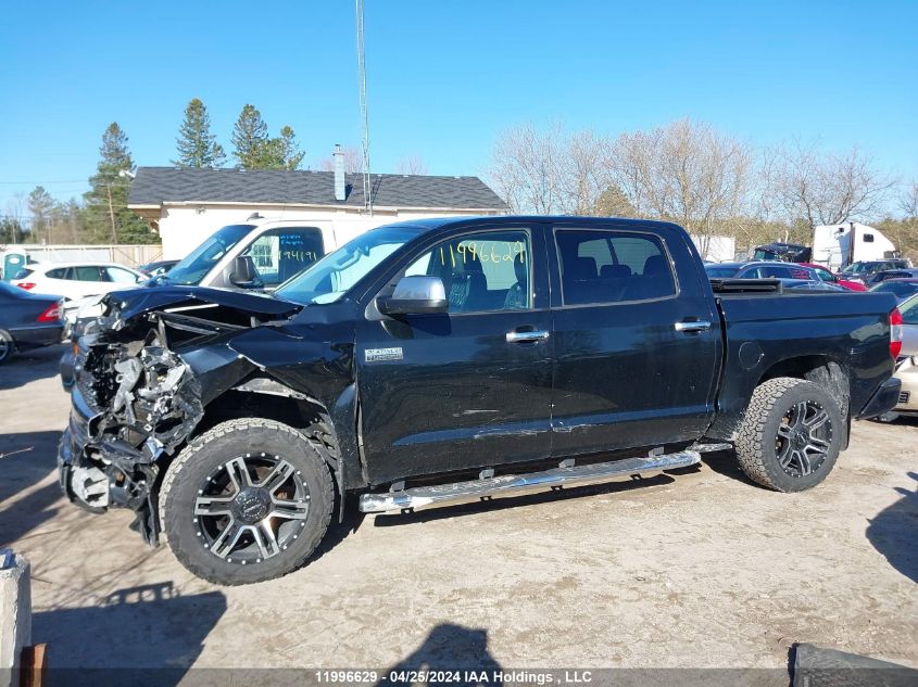 2018 Toyota Tundra Platinum 5.7L V8 VIN: 5TFAY5F19JX755957 Lot: 11996629