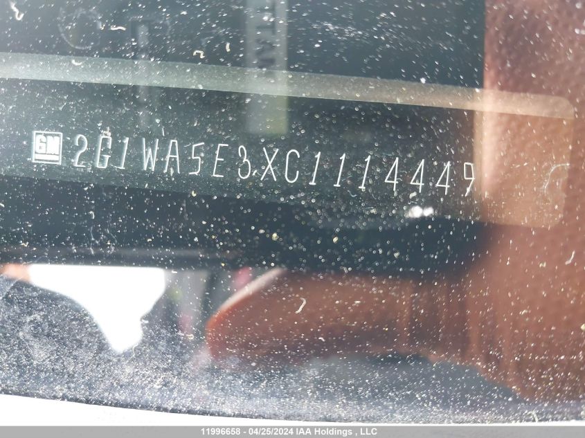 2012 Chevrolet Impala VIN: 2G1WA5E3XC1114449 Lot: 11996658