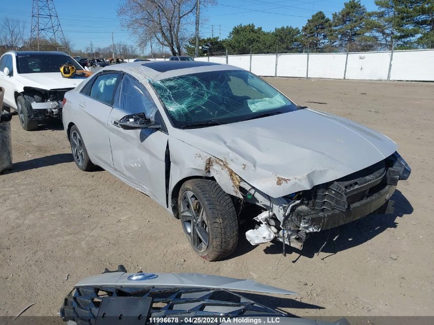 2022 Hyundai Elantra Ultimate Ivt With Tech Package With Two-Tone Interior VIN: KMHLN4AG3NU332527 Lot: 11996678