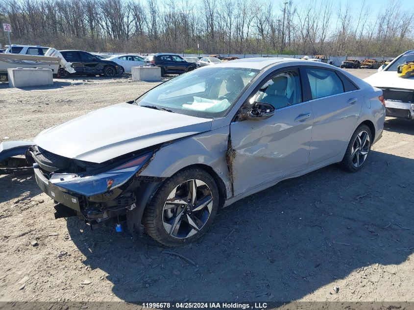 2022 Hyundai Elantra Ultimate Ivt With Tech Package With Two-Tone Interior VIN: KMHLN4AG3NU332527 Lot: 11996678