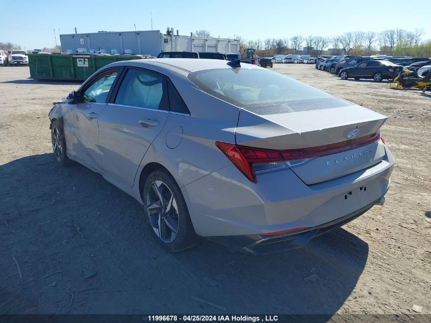 2022 Hyundai Elantra Ultimate Ivt With Tech Package With Two-Tone Interior VIN: KMHLN4AG3NU332527 Lot: 11996678