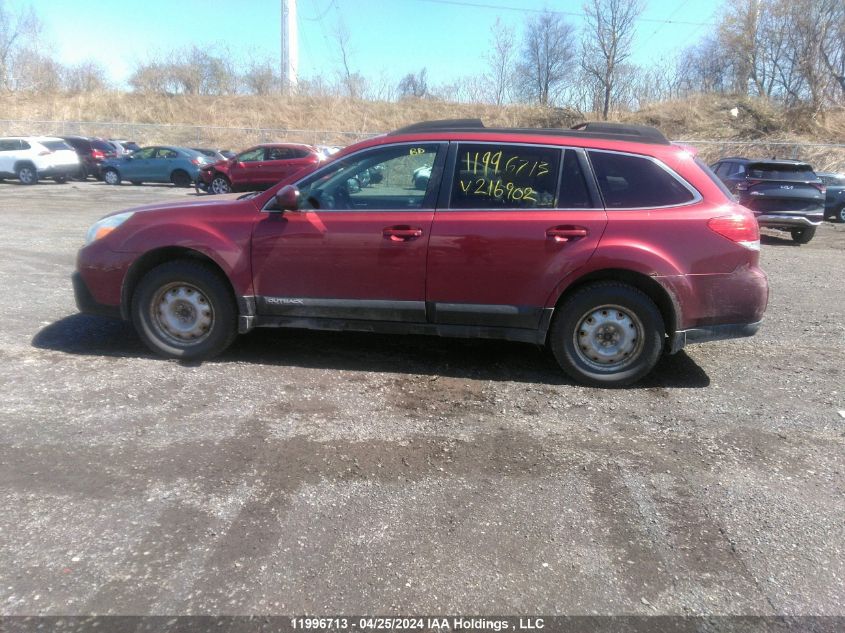 2014 Subaru Outback 2.5I Premium VIN: 4S4BRGBC0E3216902 Lot: 11996713