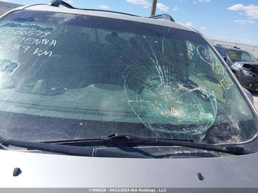 2007 Toyota Sienna VIN: 5TDBK23C77S000573 Lot: 11996826