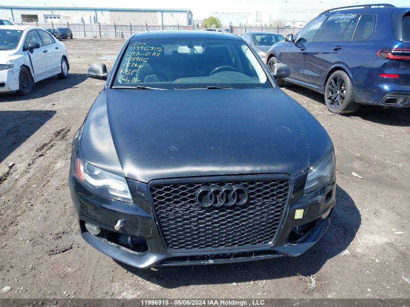 2009 Audi A4 VIN: WAULF68K09N019116 Lot: 11996915