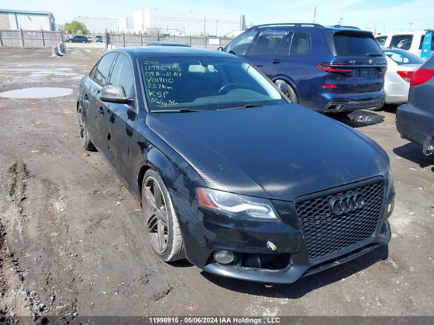 2009 Audi A4 VIN: WAULF68K09N019116 Lot: 11996915