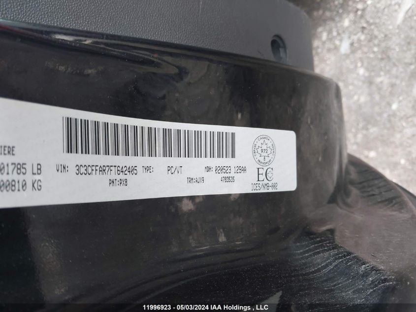 2015 Fiat 500 VIN: 3C3CFFAR7FT642405 Lot: 11996923