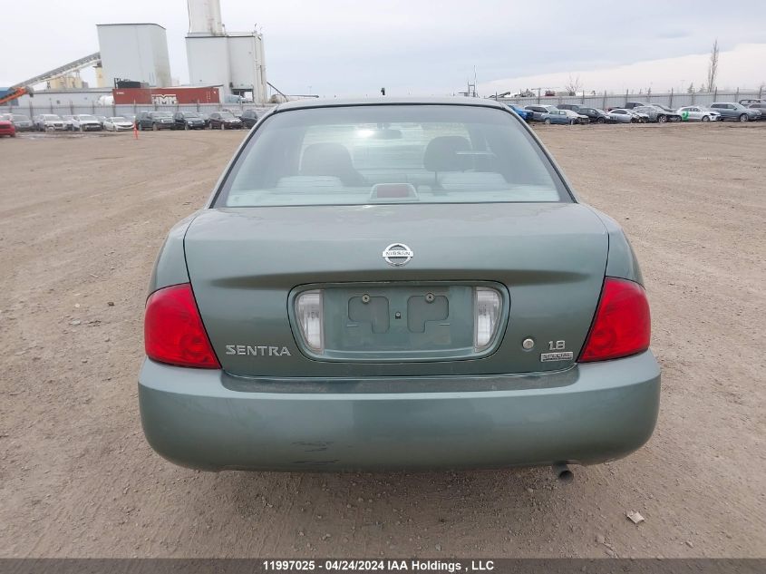 2006 Nissan Sentra 1.8/1.8S VIN: 3N1CB51D36L593017 Lot: 11997025