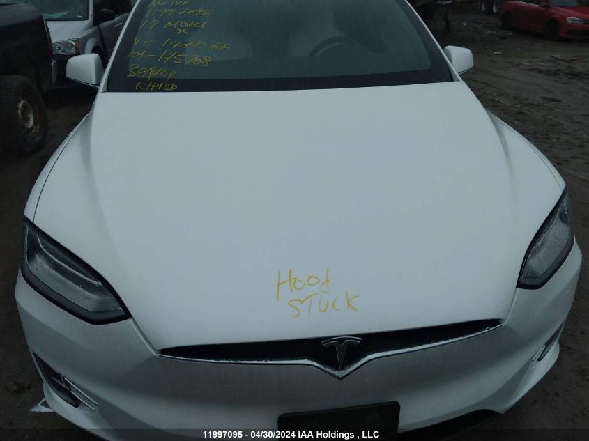 2019 Tesla Model X VIN: 5YJXCAE28KF147077 Lot: 11997095