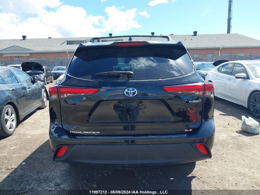 2022 Toyota Highlander Hybrid Xle VIN: 5TDGBRCH1NS543487 Lot: 11997212