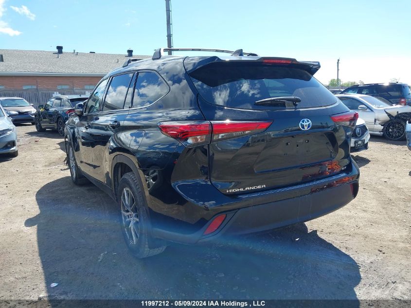 2022 Toyota Highlander Hybrid Xle VIN: 5TDGBRCH1NS543487 Lot: 11997212