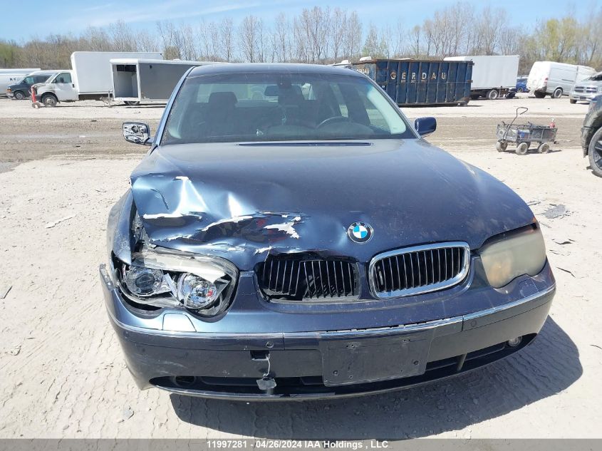 2003 BMW 745 Li VIN: WBAGN63493DR08586 Lot: 11997281