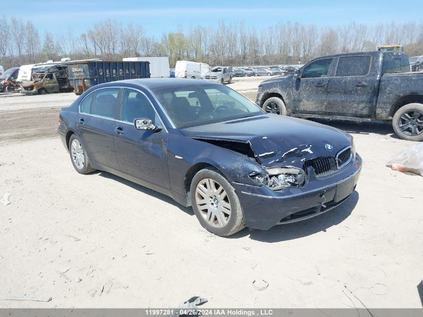 2003 BMW 745 Li VIN: WBAGN63493DR08586 Lot: 11997281