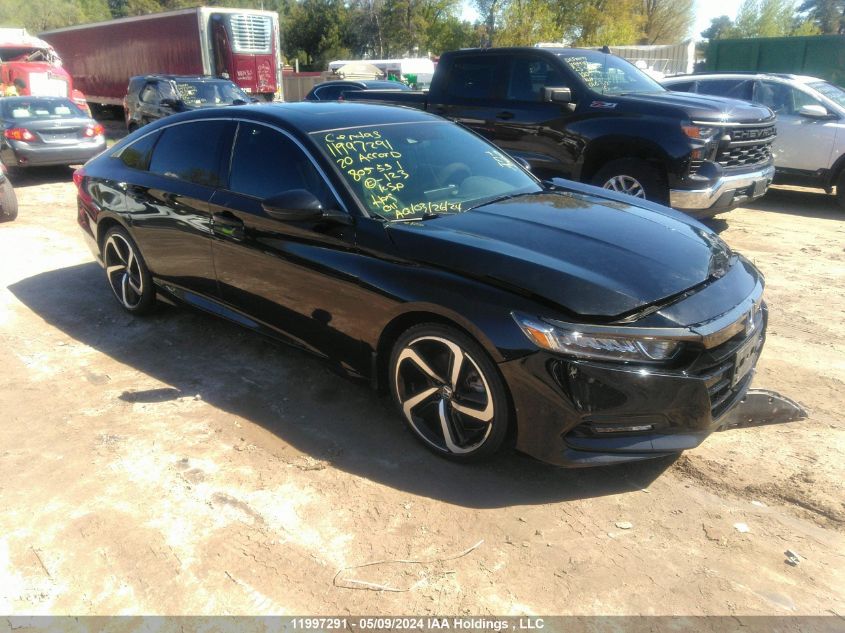 2020 Honda Accord Sport VIN: 1HGCV1F39LA805551 Lot: 11997291