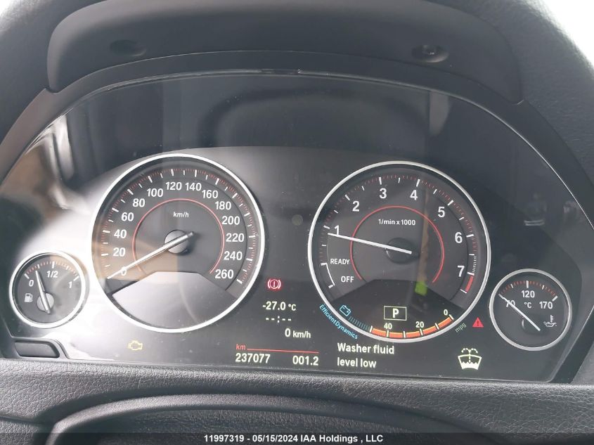 2014 BMW 3 Series VIN: WBA3B1C57EK132444 Lot: 11997319