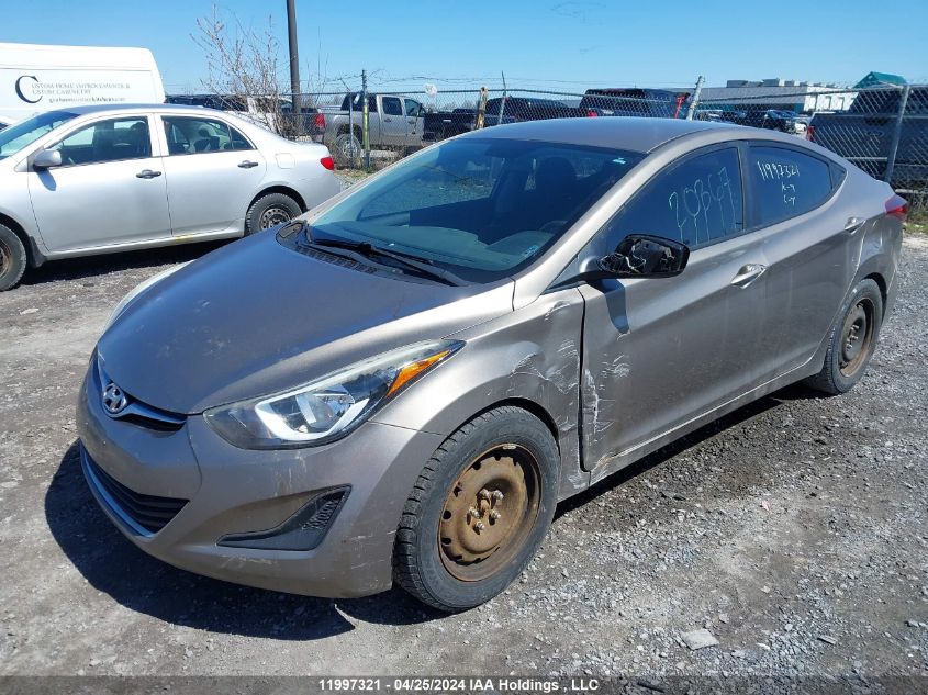 2016 Hyundai Elantra Gl VIN: 5NPDH4AE6GH672086 Lot: 11997321