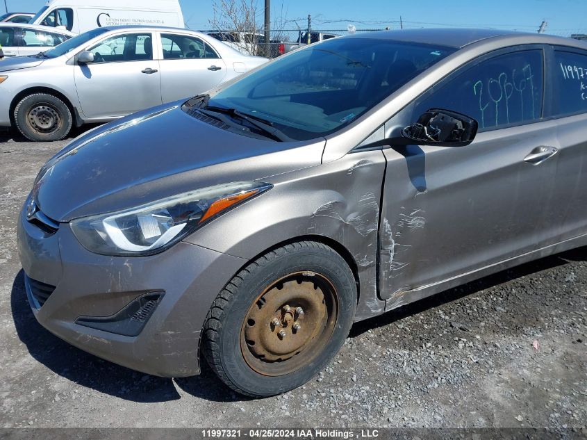 2016 Hyundai Elantra Gl VIN: 5NPDH4AE6GH672086 Lot: 11997321