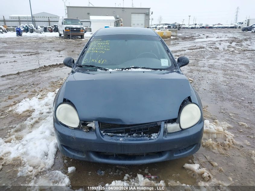 2002 Chrysler Neon VIN: 1C3ES46C82D631653 Lot: 11997325