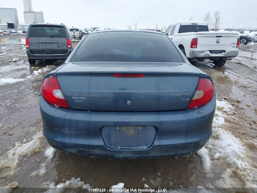 2002 Chrysler Neon VIN: 1C3ES46C82D631653 Lot: 11997325