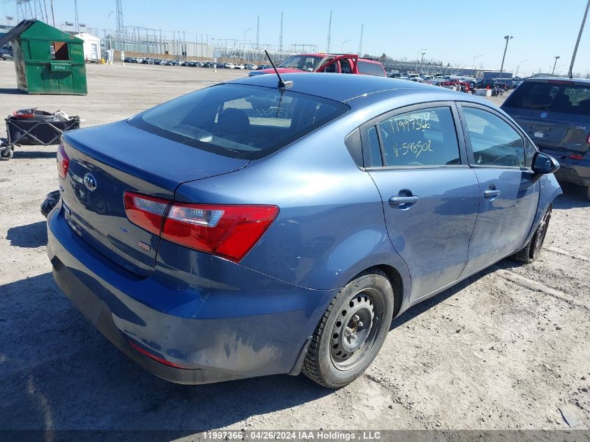 2016 Kia Rio Lx VIN: KNADM4A38G6548502 Lot: 11997366