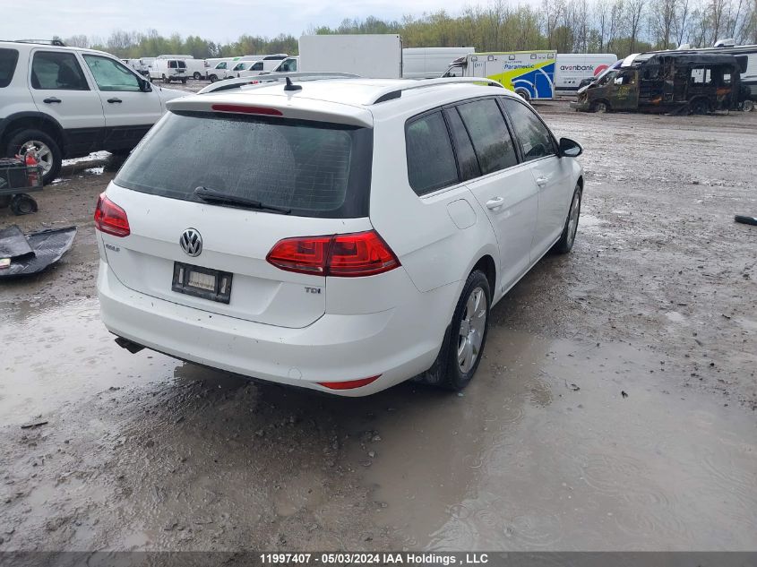 2015 Volkswagen Golf Sportwagen Tdi S/Tdi Se/Tdi Sel VIN: 3VWCA7AU7FM503600 Lot: 11997407