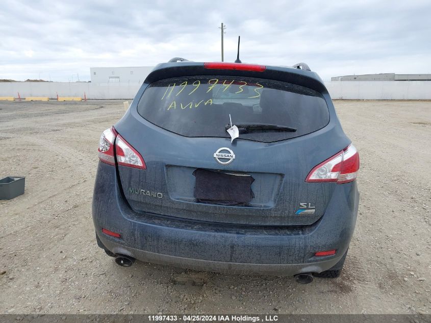 2012 Nissan Murano Sl VIN: JN8AZ1MWXCW228690 Lot: 11997433