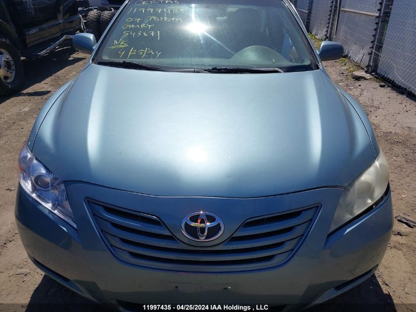 2007 Toyota Camry Le/Xle/Se VIN: 4T1BK46K77U543671 Lot: 11997435