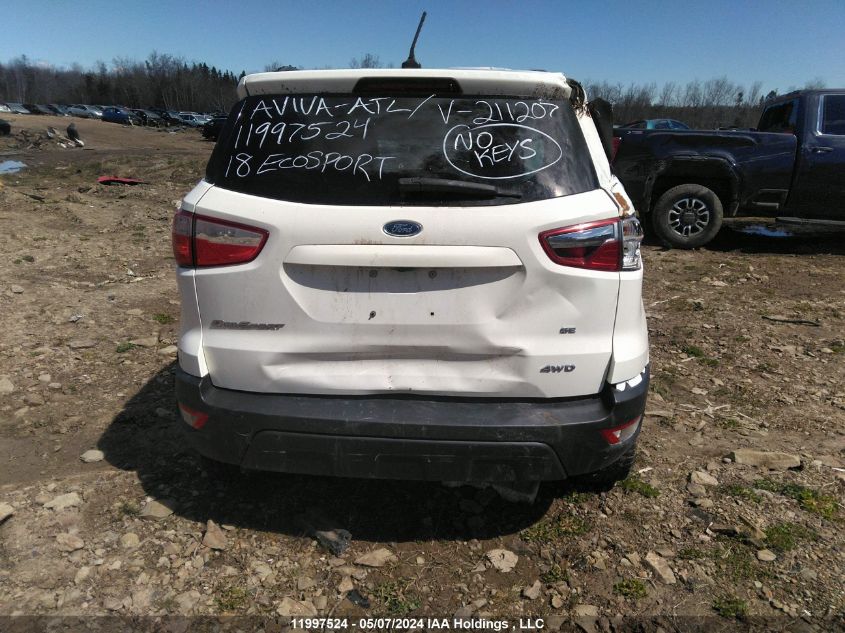 2018 Ford Ecosport Se VIN: MAJ6P1UL4JC211207 Lot: 11997524