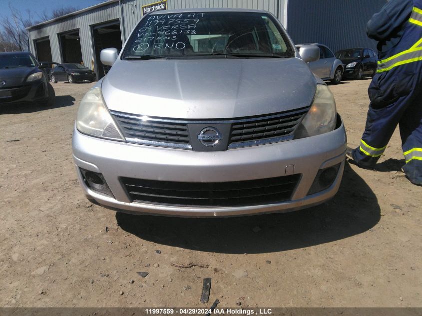 2009 Nissan Versa 1.8S VIN: 3N1BC13E09L466138 Lot: 11997559