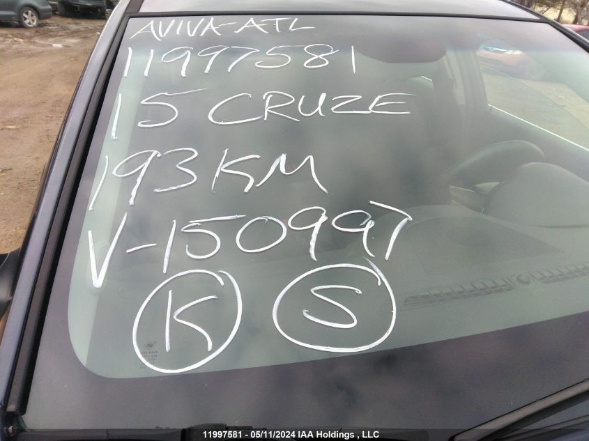2015 Chevrolet Cruze VIN: 1G1PC5SBXF7150997 Lot: 11997581