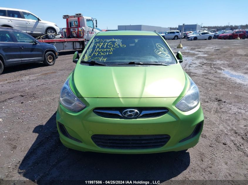 2014 Hyundai Accent Gls/Gs VIN: KMHCT5AE4EU195012 Lot: 11997586