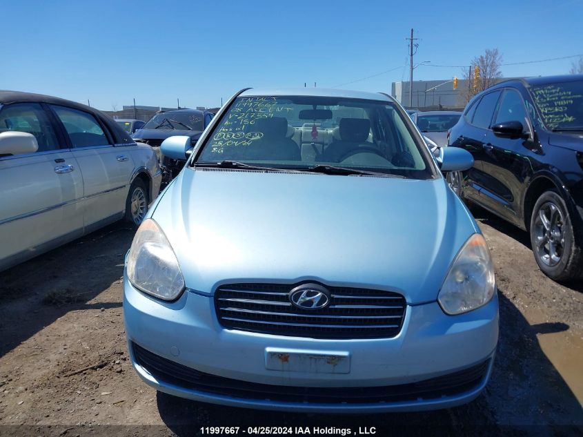 2008 Hyundai Accent VIN: KMHCN45C78U217554 Lot: 11997667