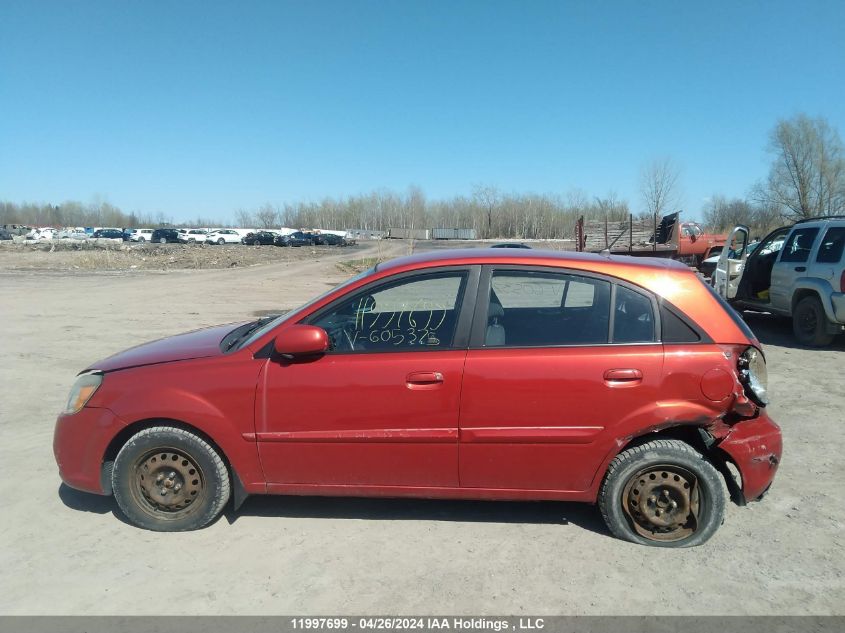 2010 Kia Rio Lx/Sx VIN: KNADH5B36A6605375 Lot: 11997699