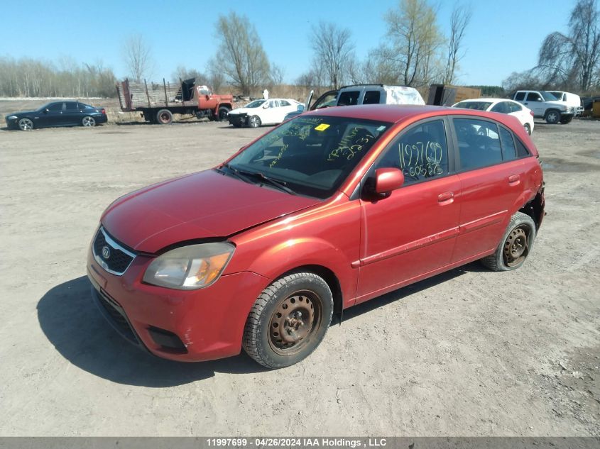 2010 Kia Rio Lx/Sx VIN: KNADH5B36A6605375 Lot: 11997699