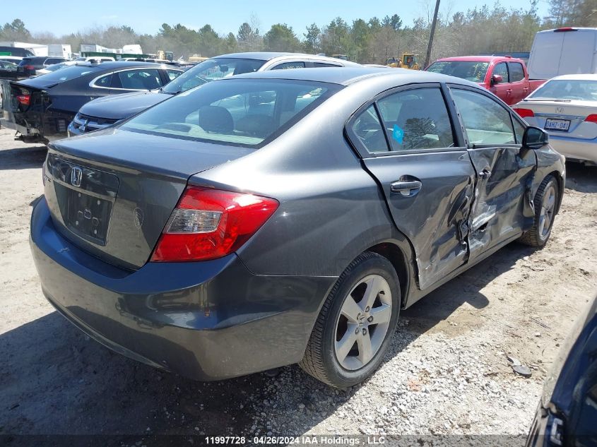 2012 Honda Civic Sdn VIN: 2HGFB2F43CH113890 Lot: 11997728