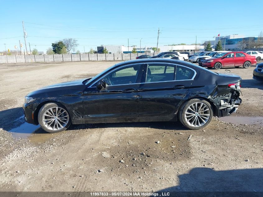 2022 BMW 5 Series VIN: WBA13BJ01NWX39806 Lot: 11997833