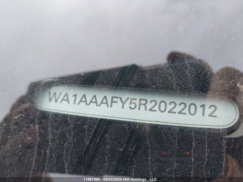 2024 Audi Q5 VIN: WA1AAAFY5R2022012 Lot: 11997990