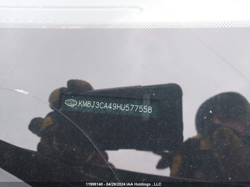 2017 Hyundai Tucson Se VIN: KM8J3CA49HU577558 Lot: 11998140