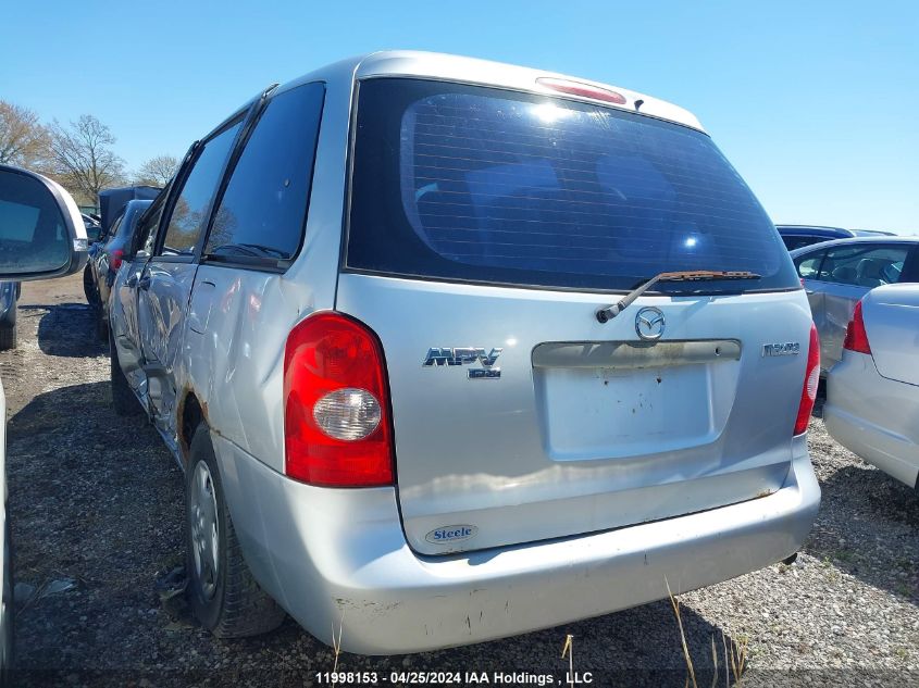 2002 Mazda Mpv Wagon VIN: JM3LW28A320313901 Lot: 11998153