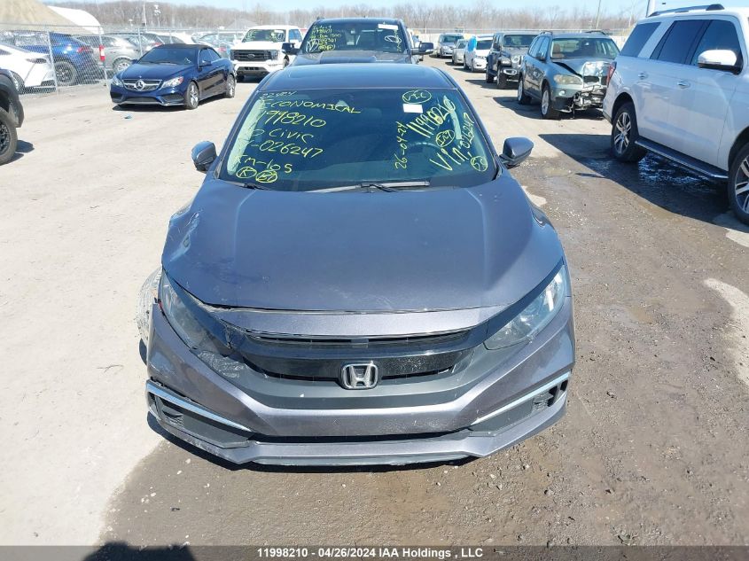 2020 Honda Civic VIN: 2HGFC2F74LH026247 Lot: 11998210