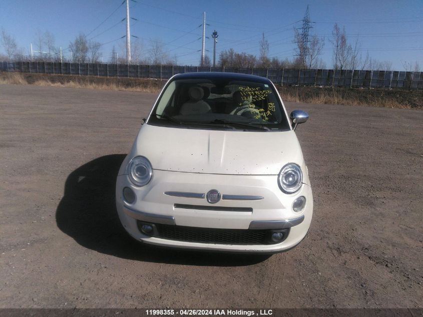 2012 Fiat 500 VIN: 3C3CFFCR1CT332128 Lot: 11998355