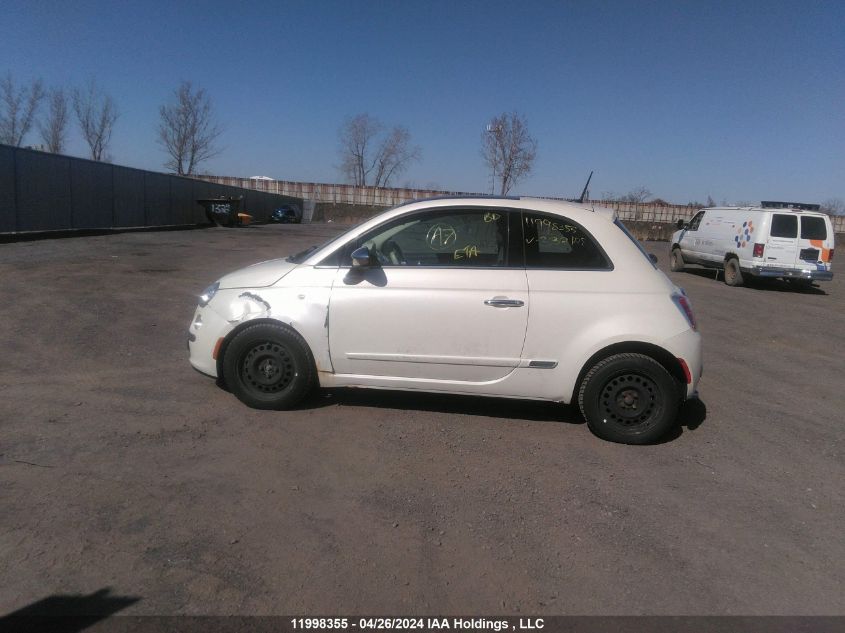 2012 Fiat 500 VIN: 3C3CFFCR1CT332128 Lot: 11998355