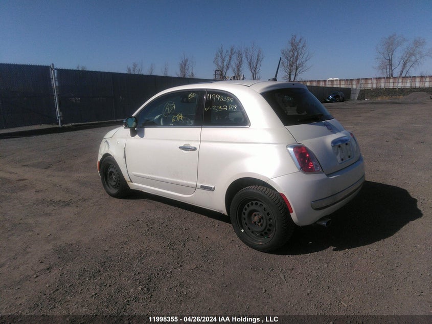 2012 Fiat 500 VIN: 3C3CFFCR1CT332128 Lot: 11998355
