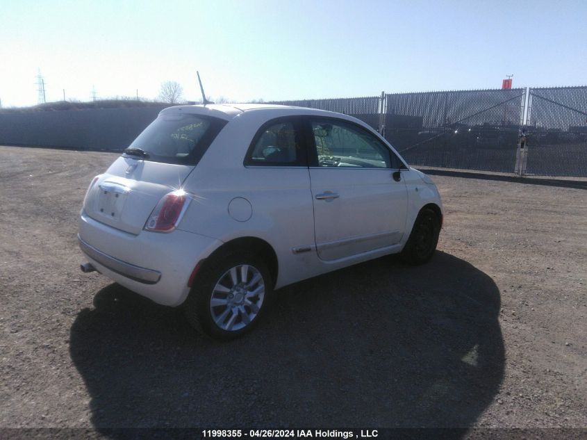 2012 Fiat 500 VIN: 3C3CFFCR1CT332128 Lot: 11998355